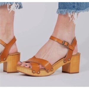 MIA Susan Women's Platform Boho Clog Tan Sandals Size 6.5 M